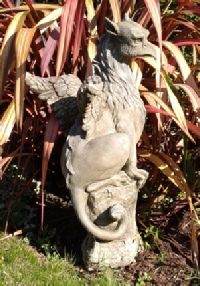 gothic gryphon statue for the garden - detail