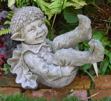 Acorn small fairy statue for the garden